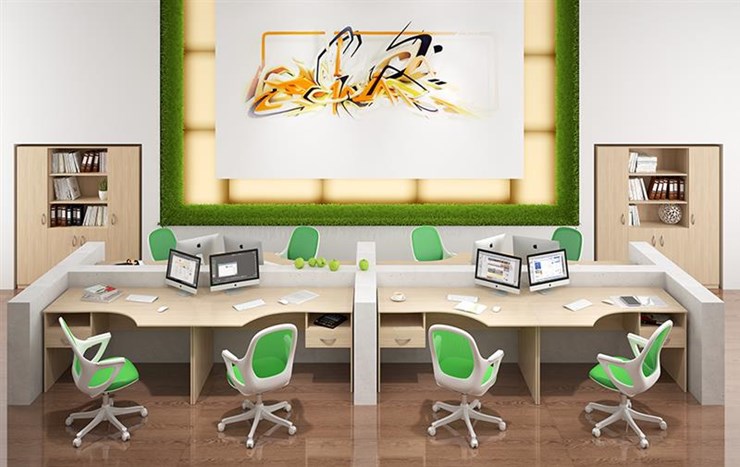 Офисный комплект мебели SIMPLE с эргономичными столами и тумбами в Брянске - изображение 6